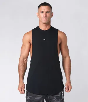 1800 . Viscose Regular-Fit Tank Top - Black