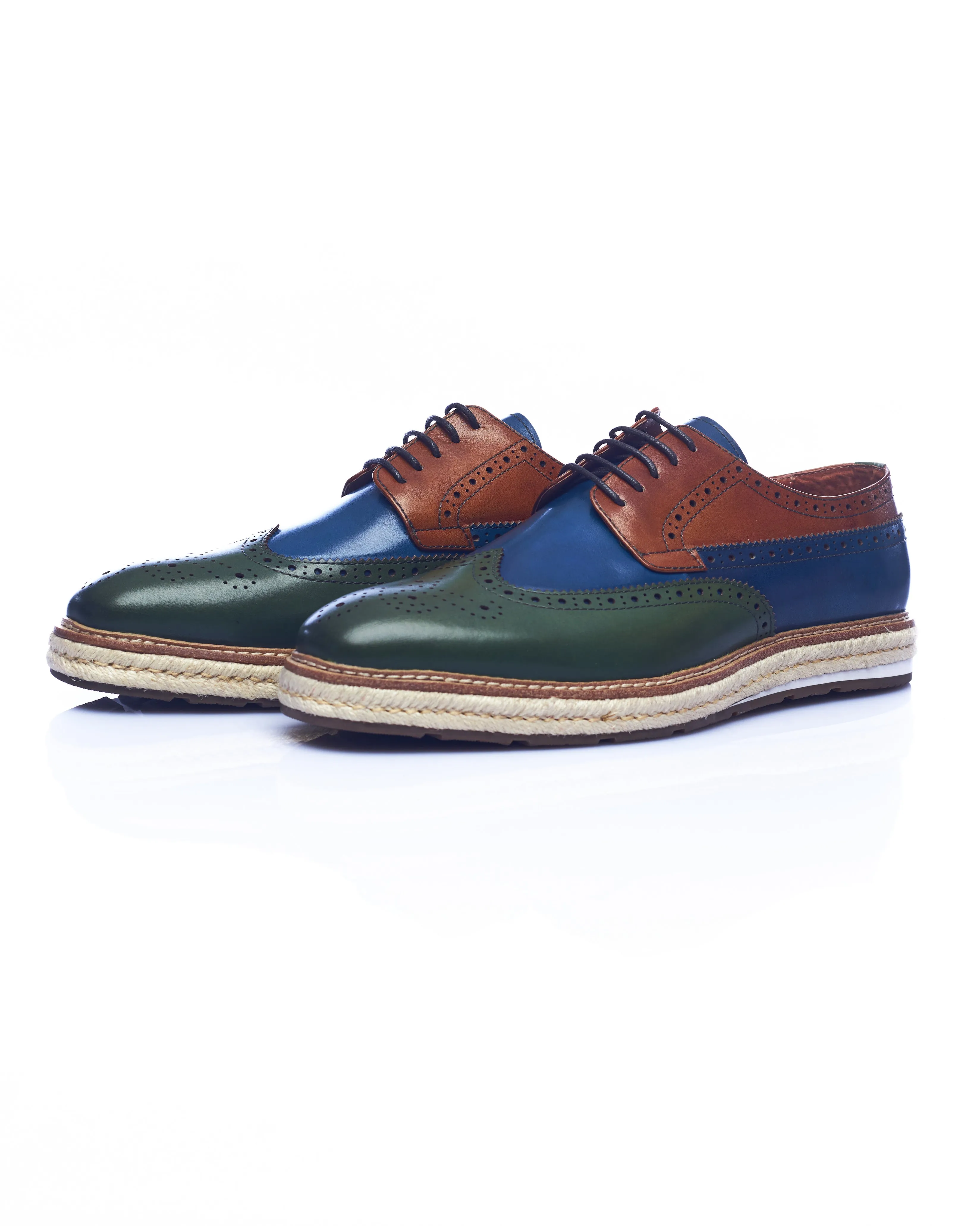 3 COLOUR LACE UUP BROGUES