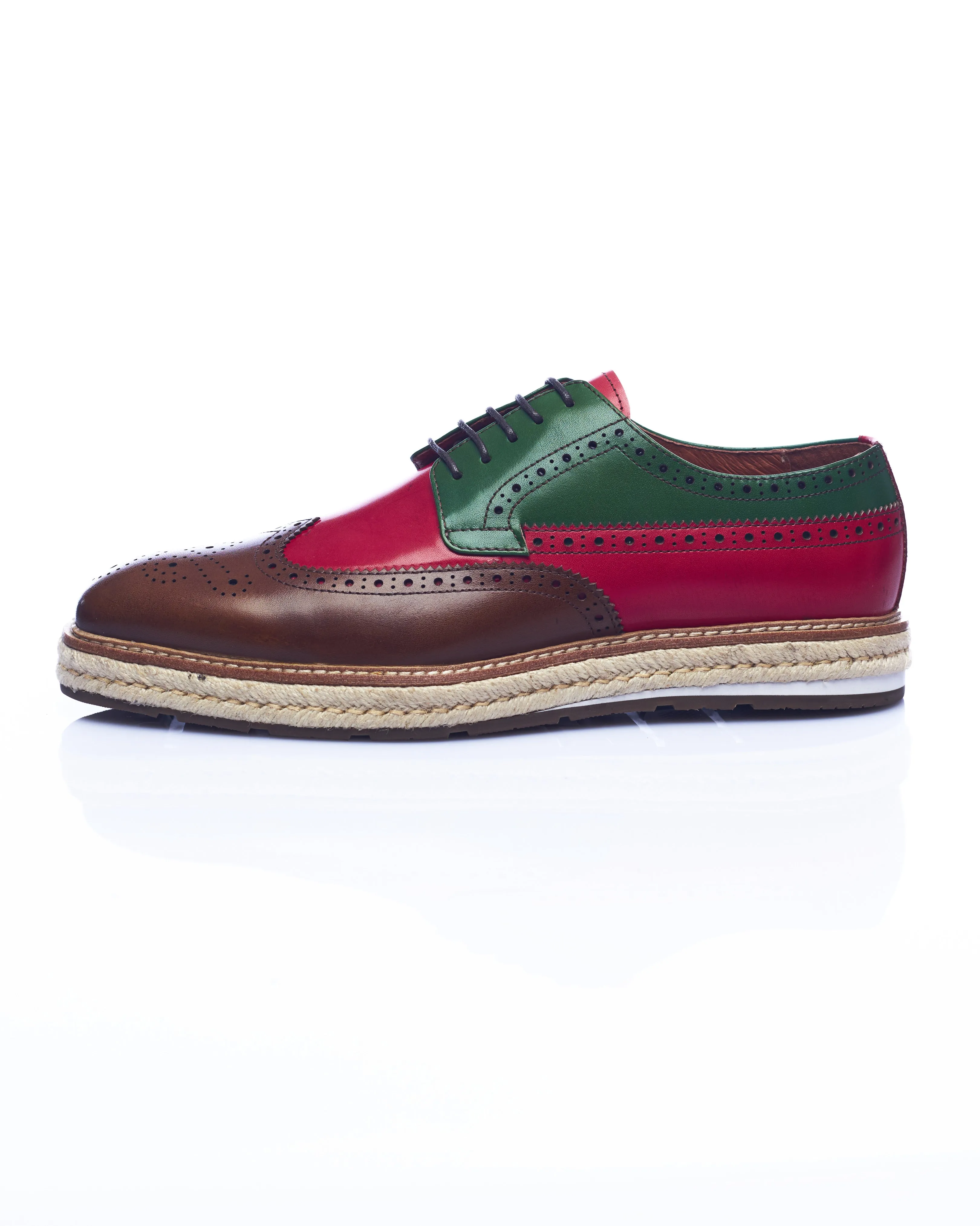 3 COLOUR LACE UUP BROGUES