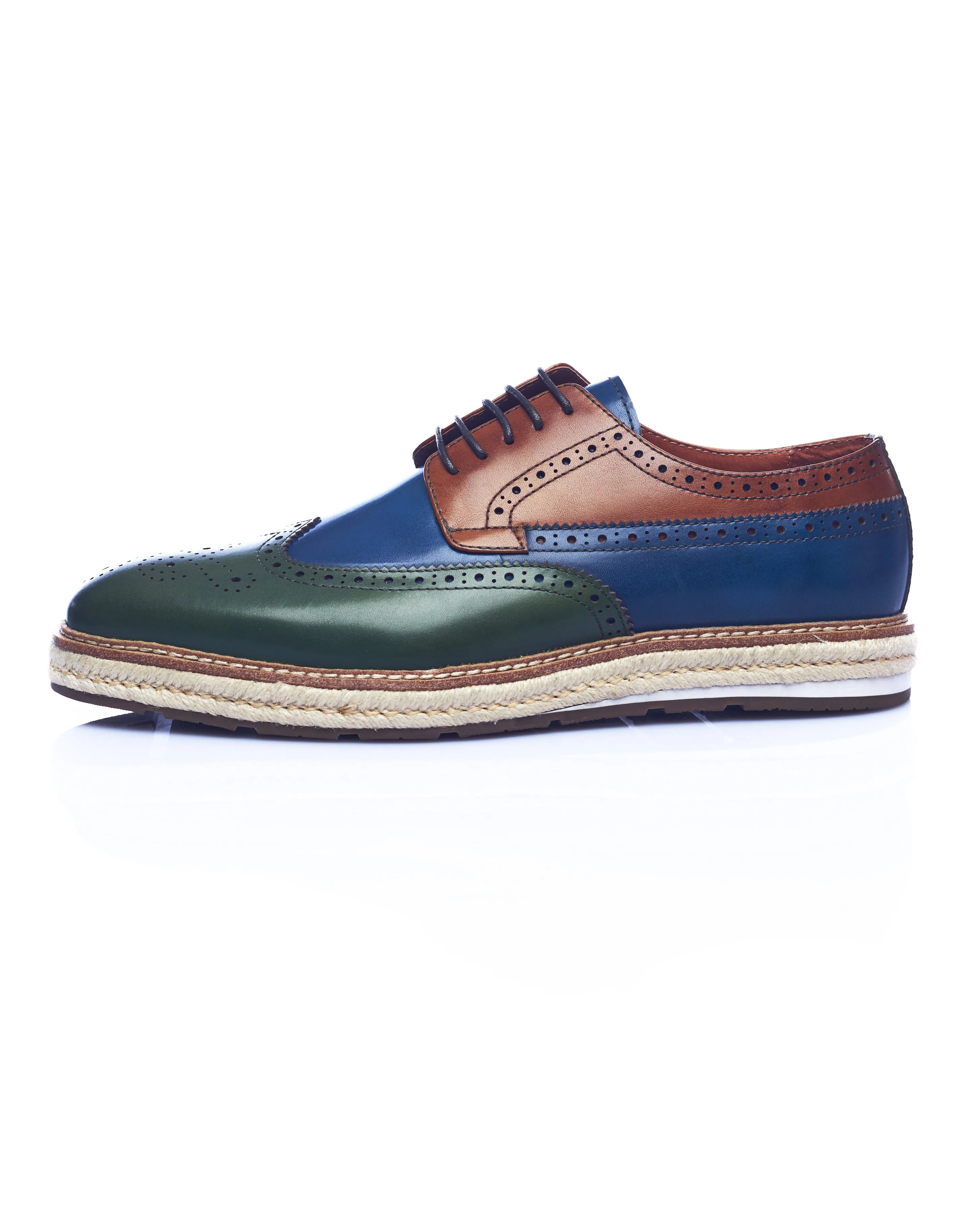 3 COLOUR LACE UUP BROGUES