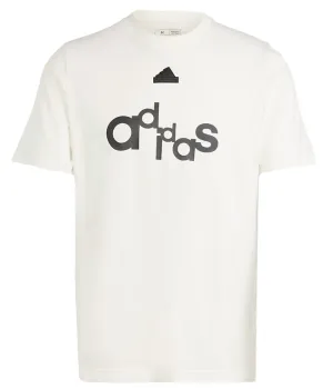 Adidas Mens Graphic Print T shirt Off white