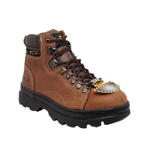 AdTec Women's 6" Steel Toe Work Boot Brown