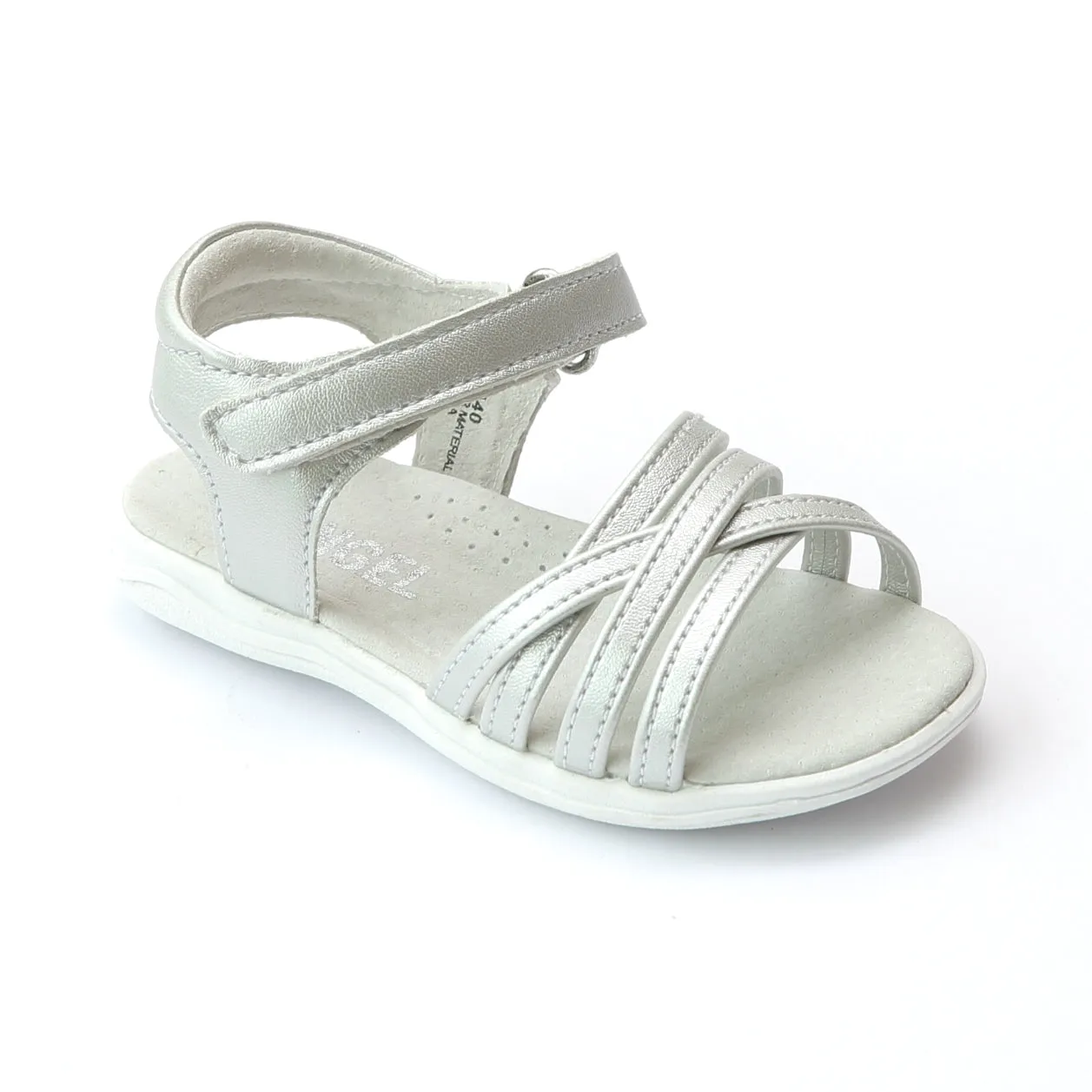 Angel Girls Leather Cross Strap Sandals