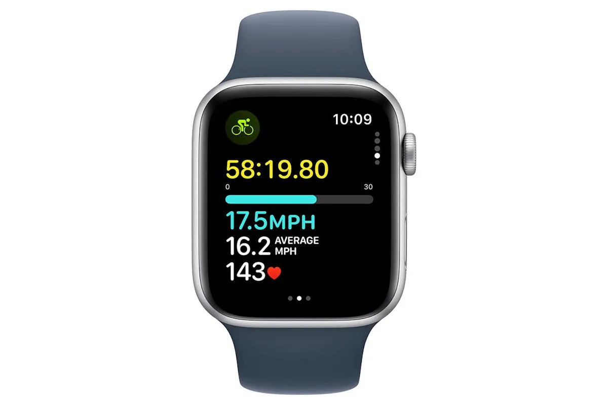 Apple Watch SE GPS | 44mm | Silver Aluminium Case with Silver Sport Band - S/M