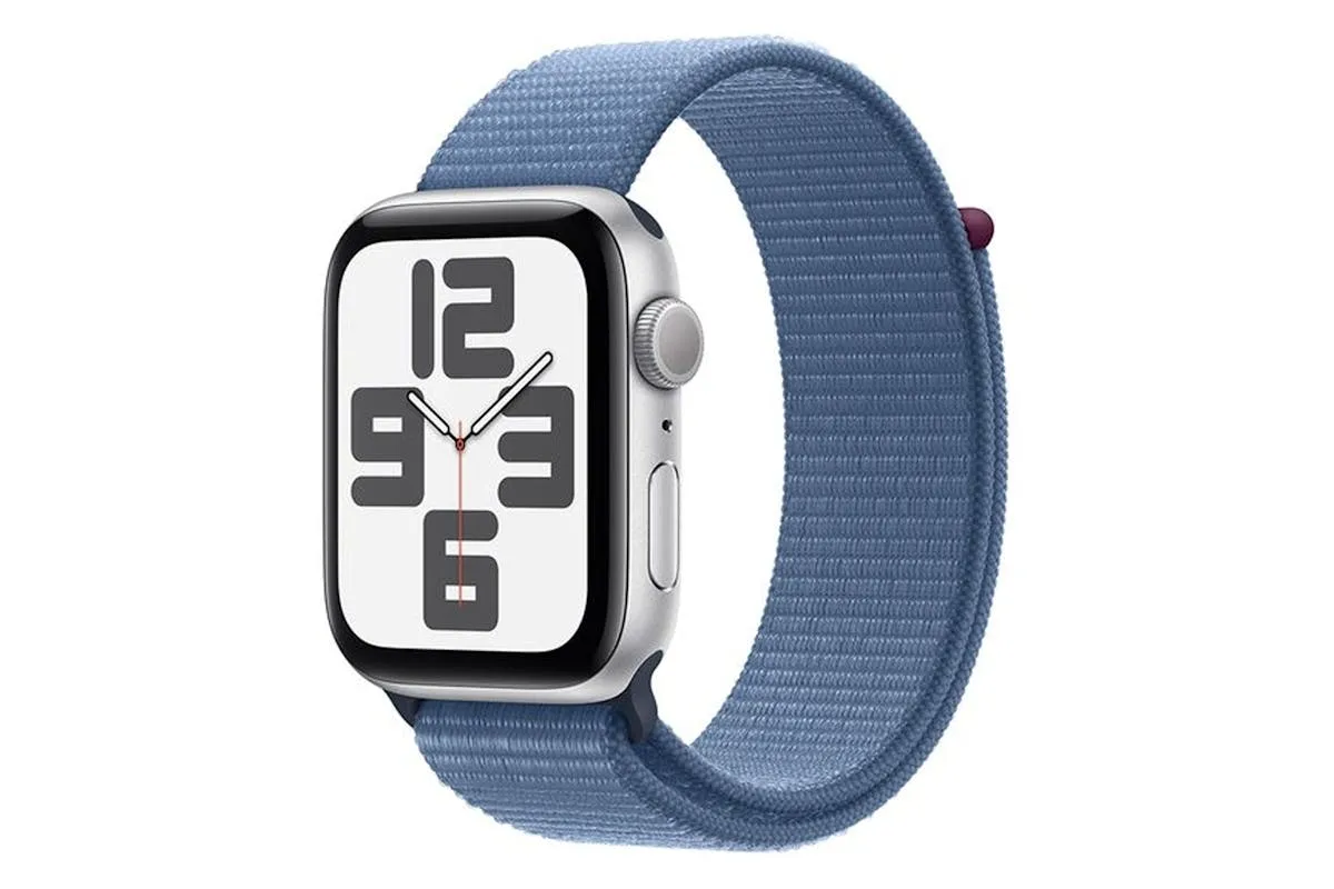 Apple Watch SE GPS | 44mm | Silver Aluminium Case with with Winter Blue Sport Loop - S/L