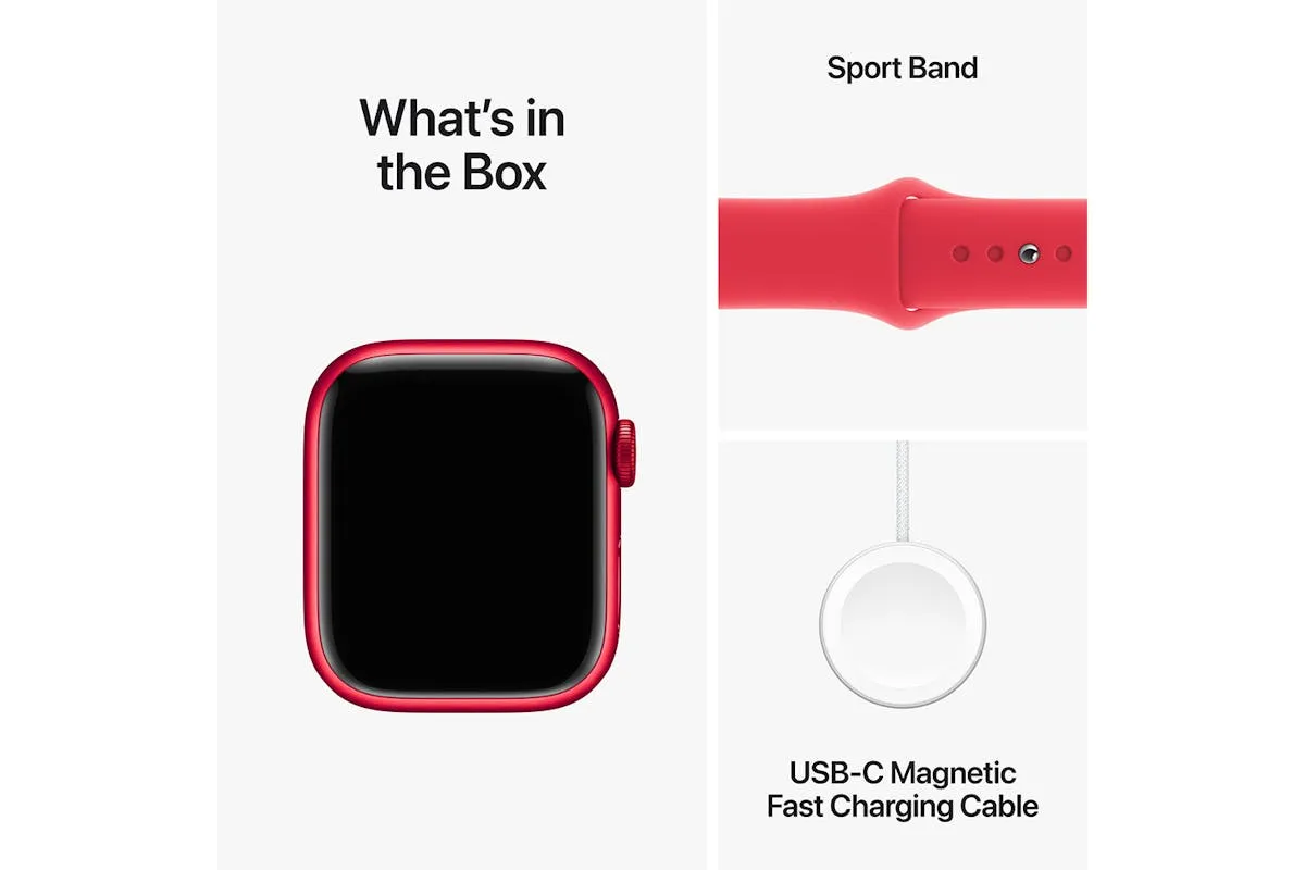 Apple Watch Series 9 | 41mm | Red Aluminium Red Sport Band M/L