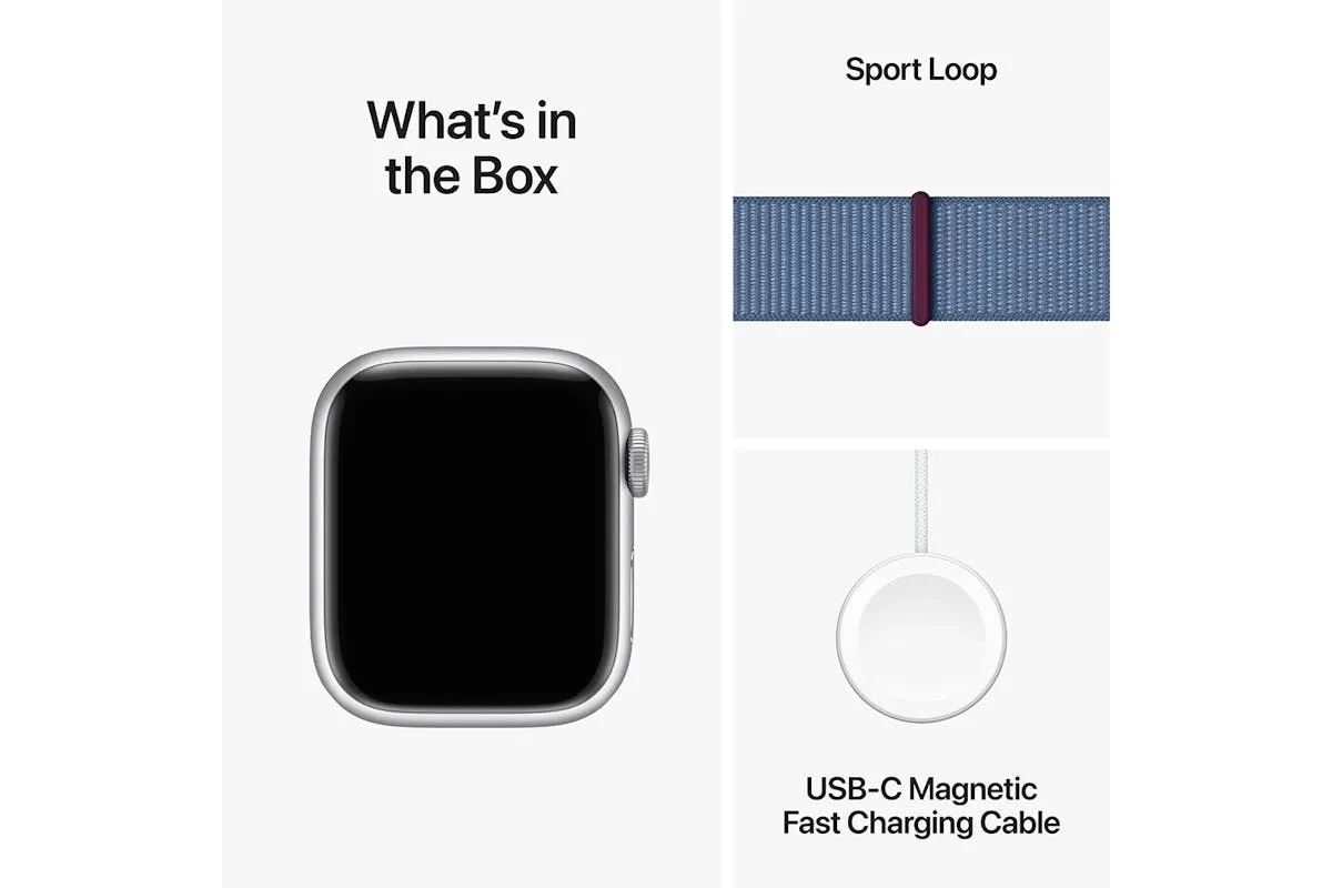 Apple Watch Series 9 | 41mm | Silver Aluminium Winter Blue Sport Loop