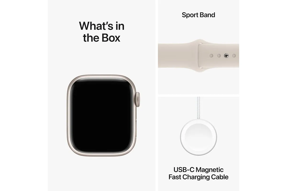 Apple Watch Series 9 | 41mm | Starlight Aluminium Starlight Sport Band S/M