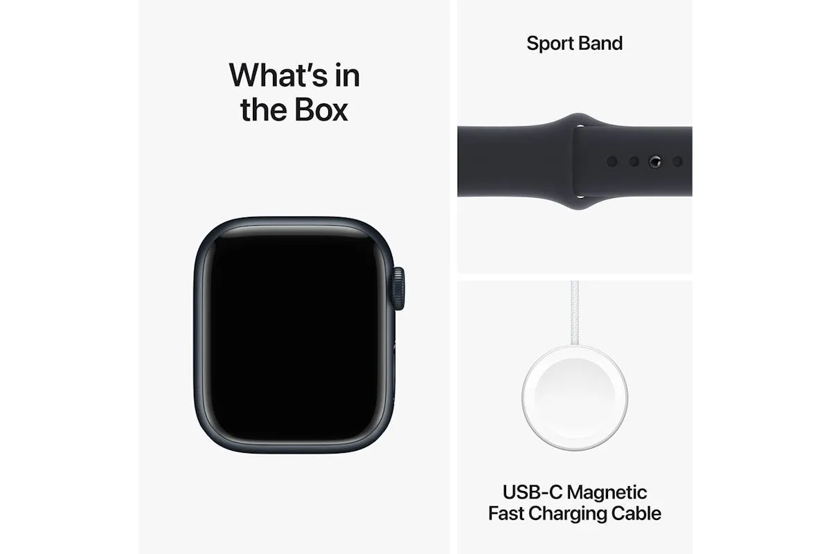 Apple Watch Series 9  | 45mm | Midnight Aluminium Midnight Sport Band M/L