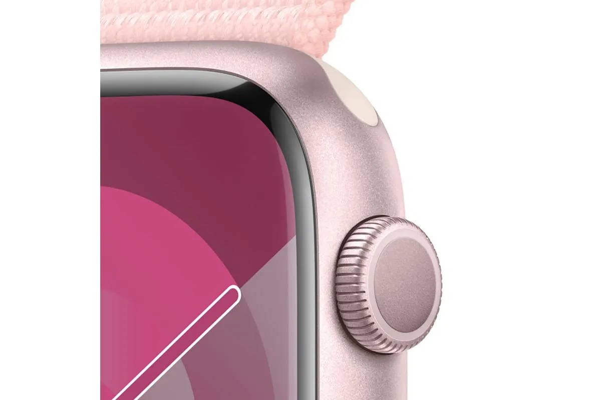 Apple Watch Series 9 | 45mm | Pink Aluminium Light Pink Sport Loop