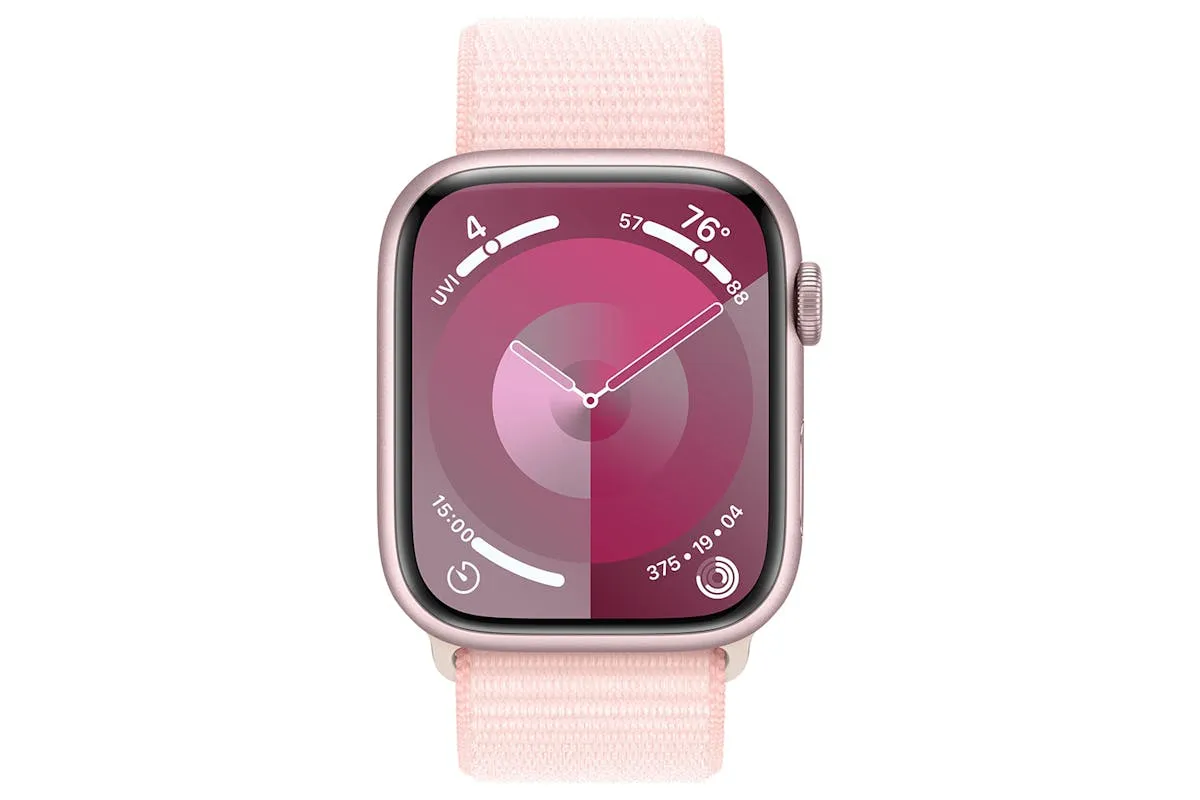 Apple Watch Series 9 | 45mm | Pink Aluminium Light Pink Sport Loop