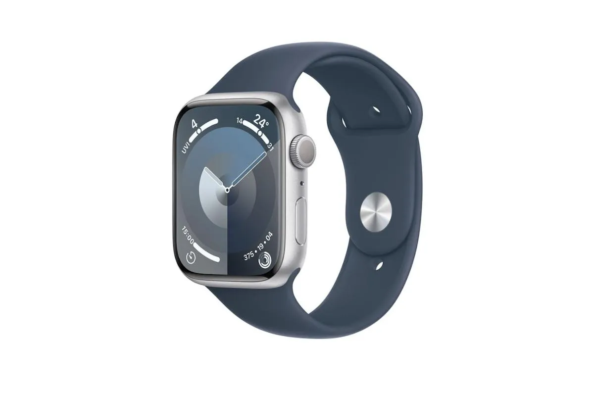 Apple Watch Series 9 | 45mm | Silver Aluminium Silver Sport Band M/L