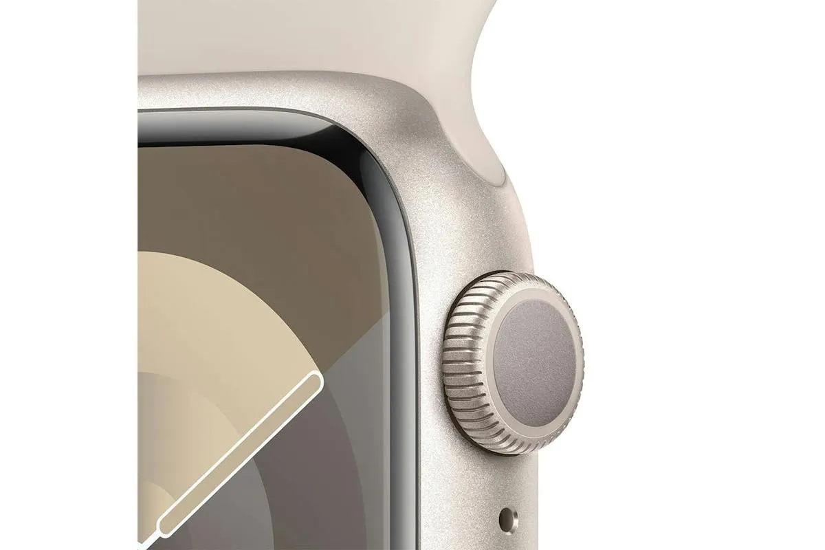 Apple Watch Series 9 | 45mm | Starlight Aluminium Starlight Sport Band S/M