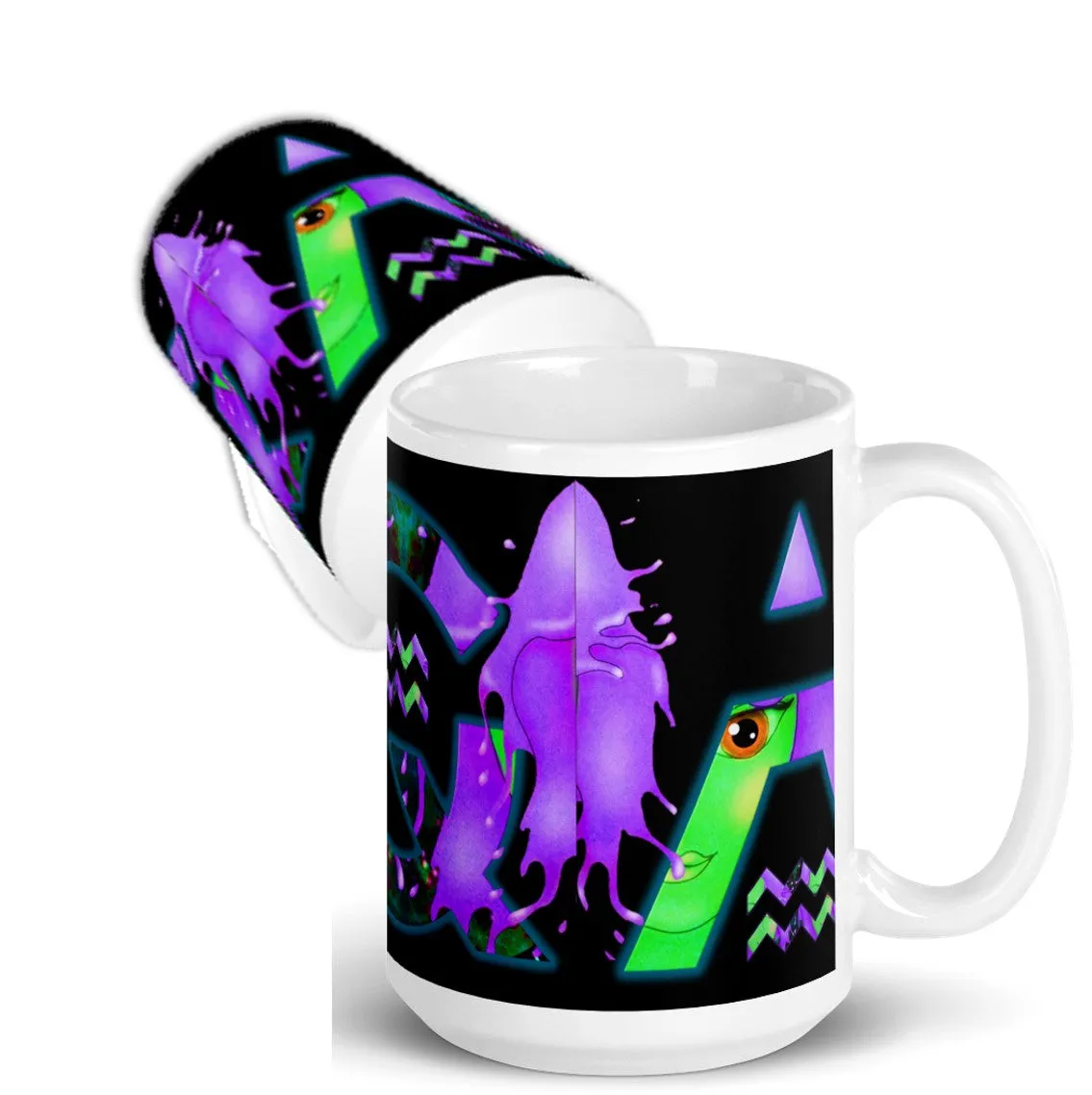 Aquarius Coffee Mug. Personalized bestie gift. WickedYo