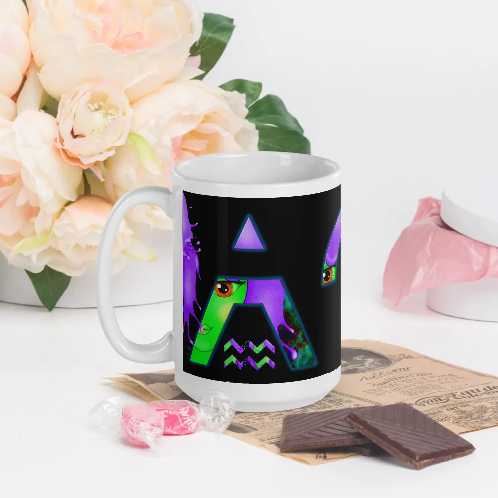 Aquarius Coffee Mug. Personalized bestie gift. WickedYo