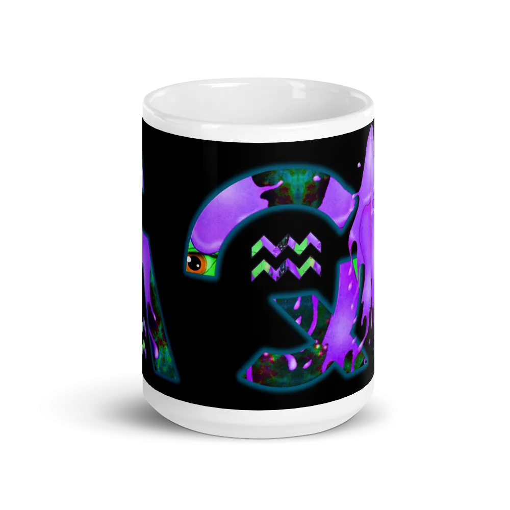 Aquarius Coffee Mug. Personalized bestie gift. WickedYo