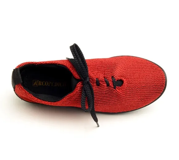 Arcopedico Women's LS Knit "Shocks" Comfort Shoe - Red 1151