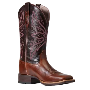 Ariat Ladies Edgewood Dark Luggage Square Toe Boots 10040350