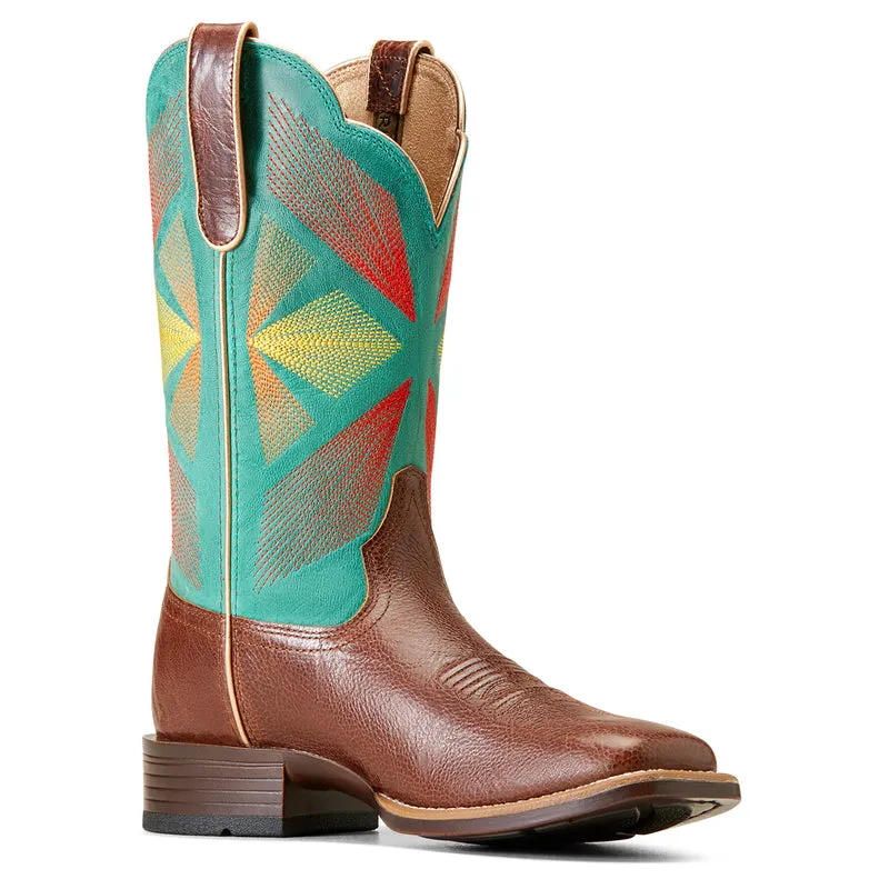 'Ariat' Women's 11" Oak Grove Western Square Toe - Gingersnap / Jaded