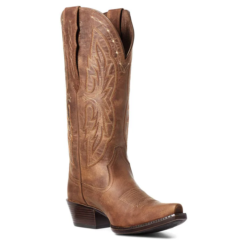 ARIAT WOMEN'S HERITAGE X TOE ELASTIC WIDE CALF BOOTS - 10036047