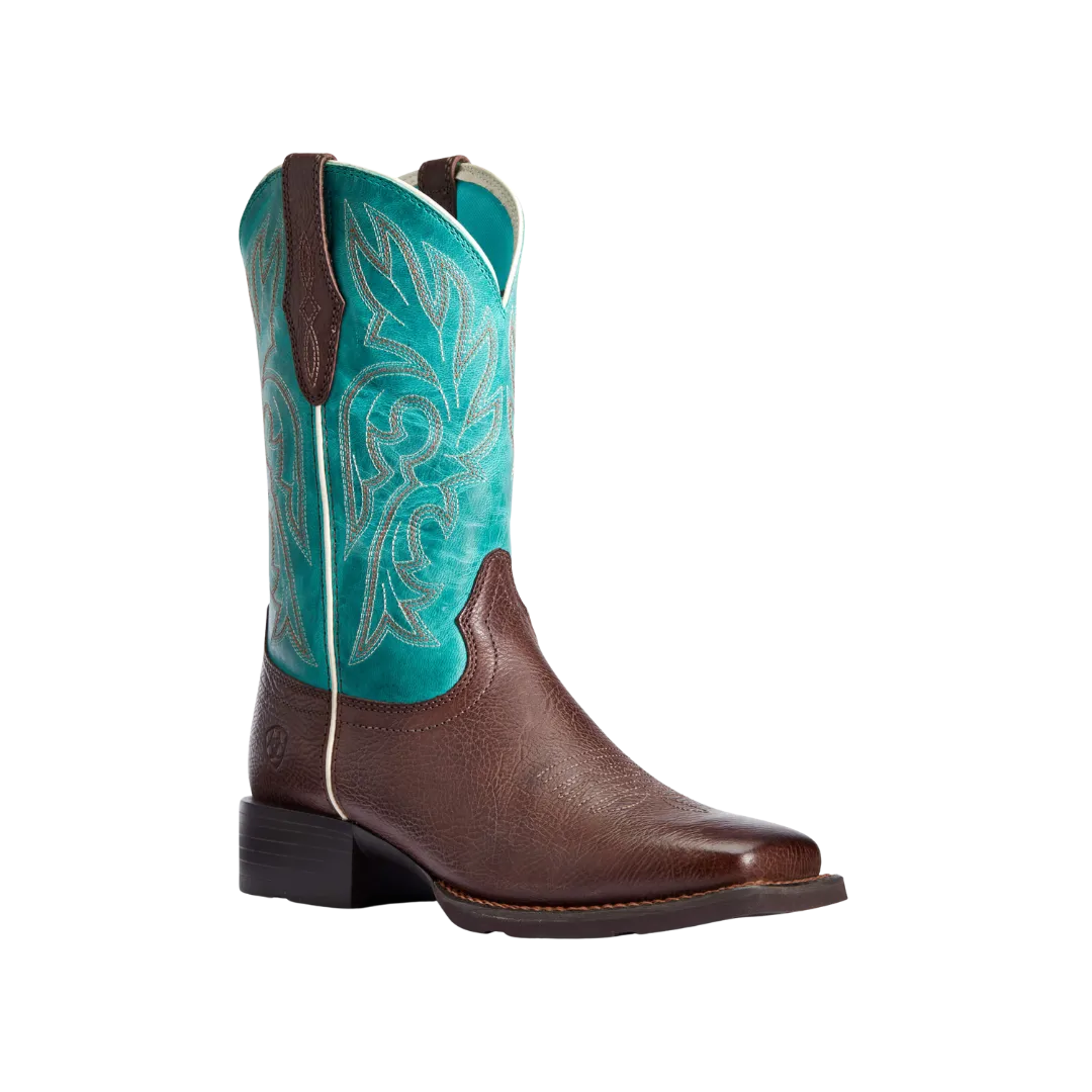 Ariat Women's Turquoise & Dark Cottage Cattle Drive Western Boots