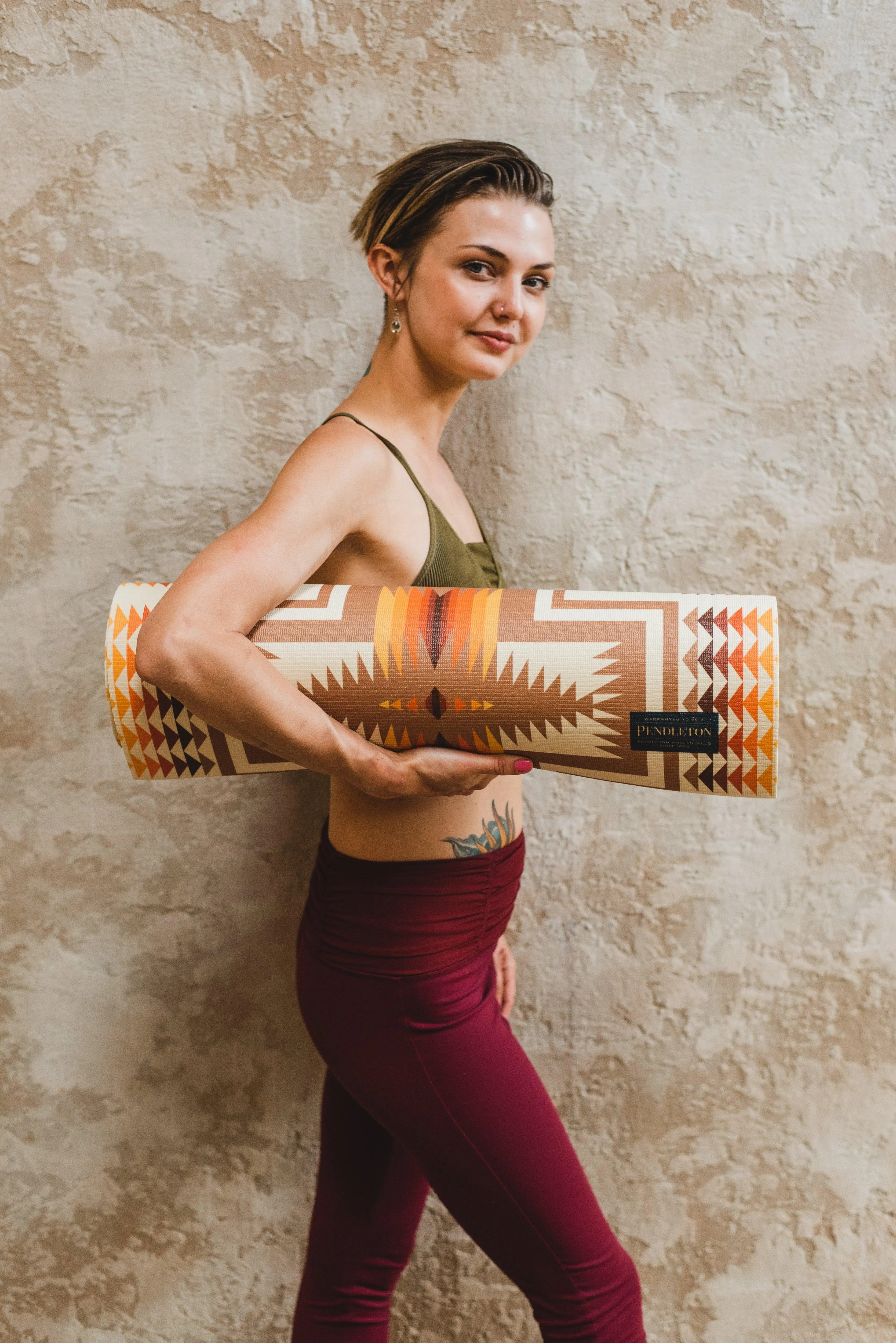 Ascend Yoga Mat Pendleton Harding Tan Yoga Mat