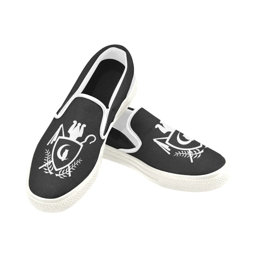 ATEF SHIELD BLCC Men's Unusual Slip-on Canvas Shoes