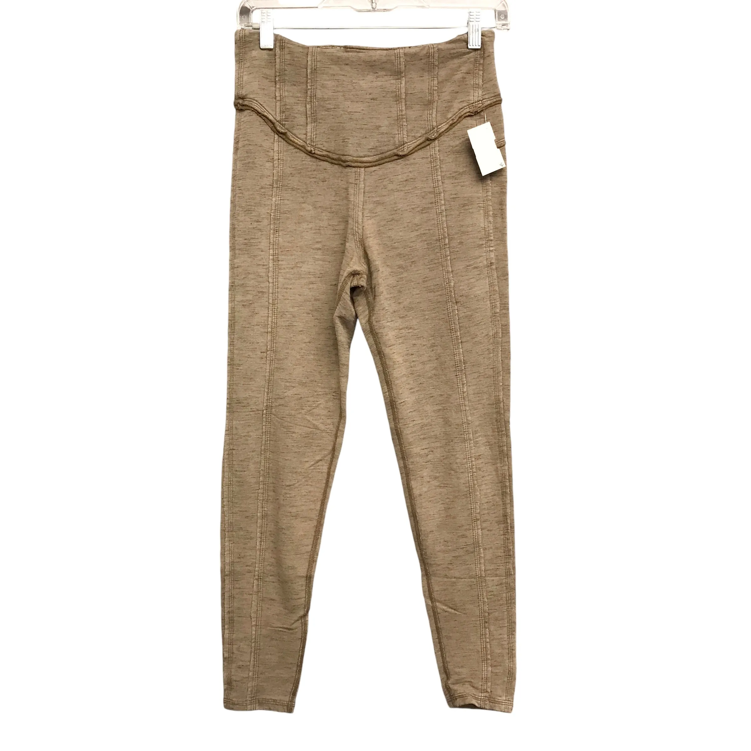 Athletic Leggings By Free People In Tan, Size:M