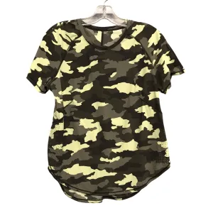 Athletic Top Ss By Lululemon In Camouflage Print, Size:S