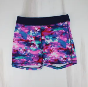 ATHLETIC WORKS FLORAL WORKOUT SHORTS LADIES LARGE PRE-LOVED