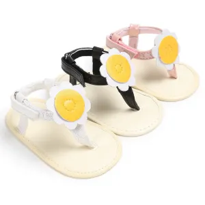 Baby Girl sandals Summer shoes Flower Girls Flip Flops Beach Sandals Bohemia Flat Sandals Baby Kids sun flower sandwich