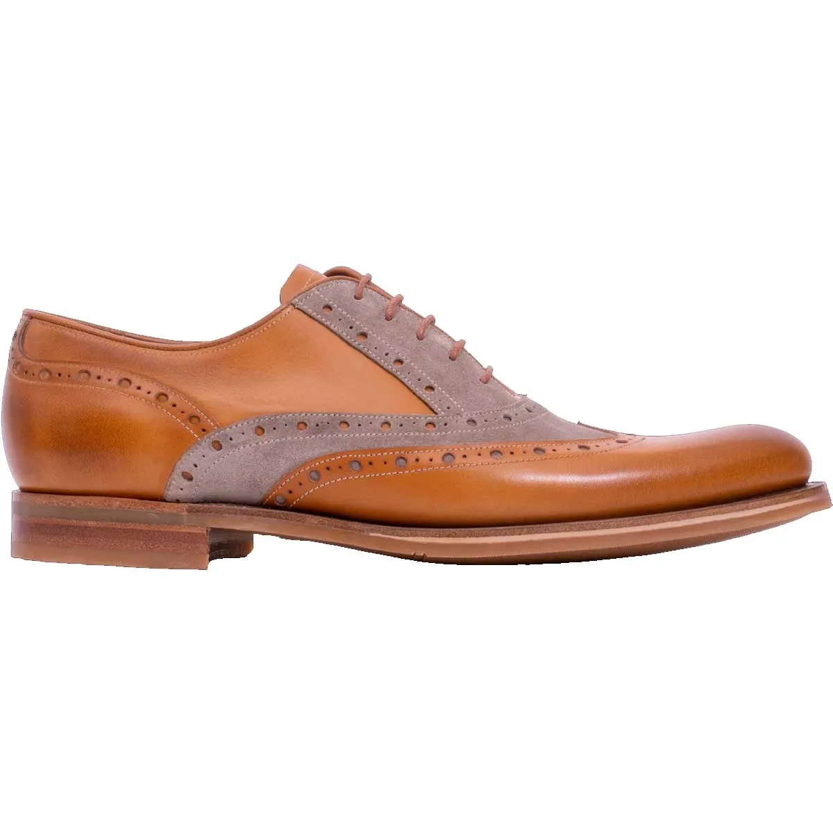 BARKER Abingdon Shoes - Mens - Cedar Calf/Parchment Suede