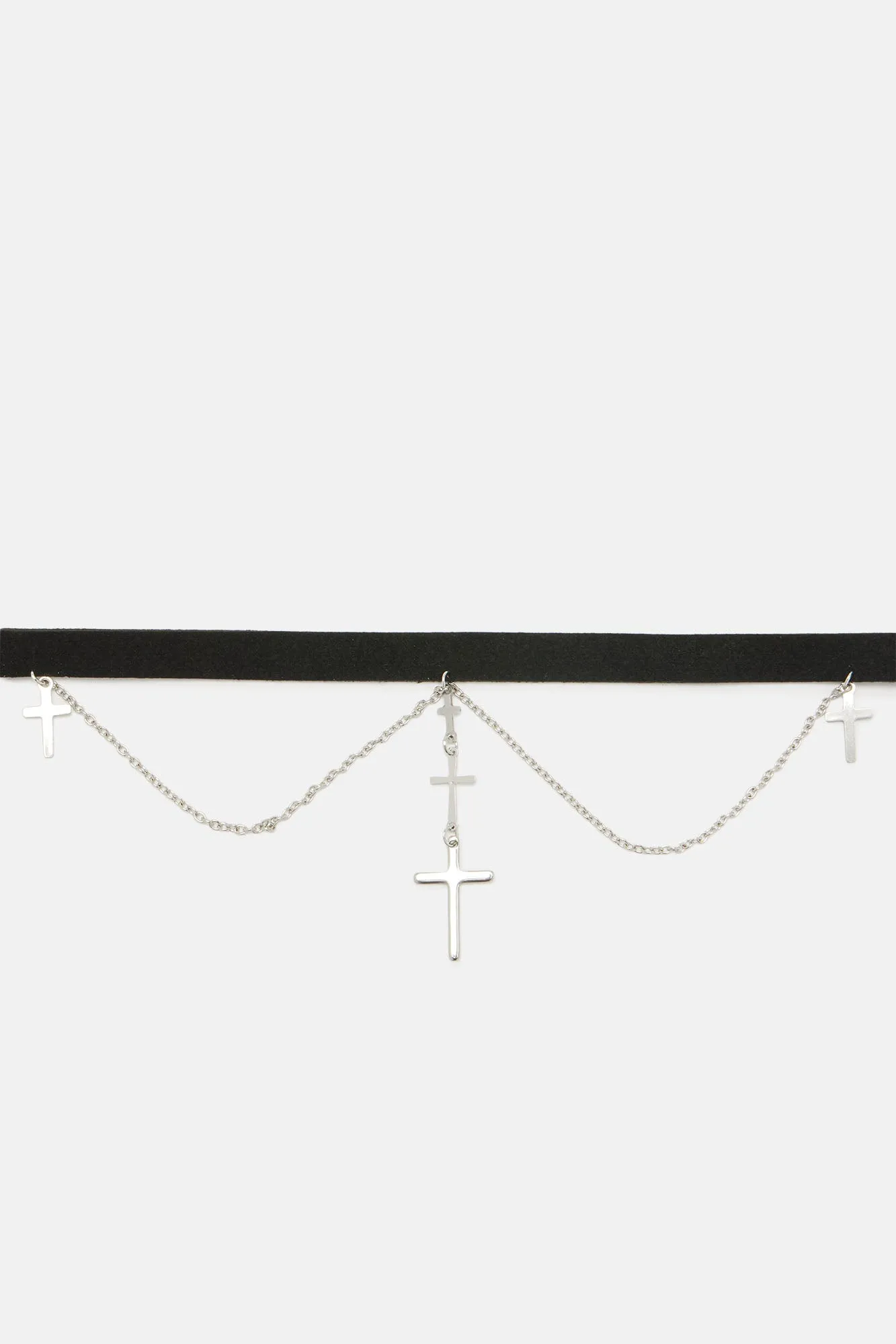 Best Cross Choker Necklace - Black