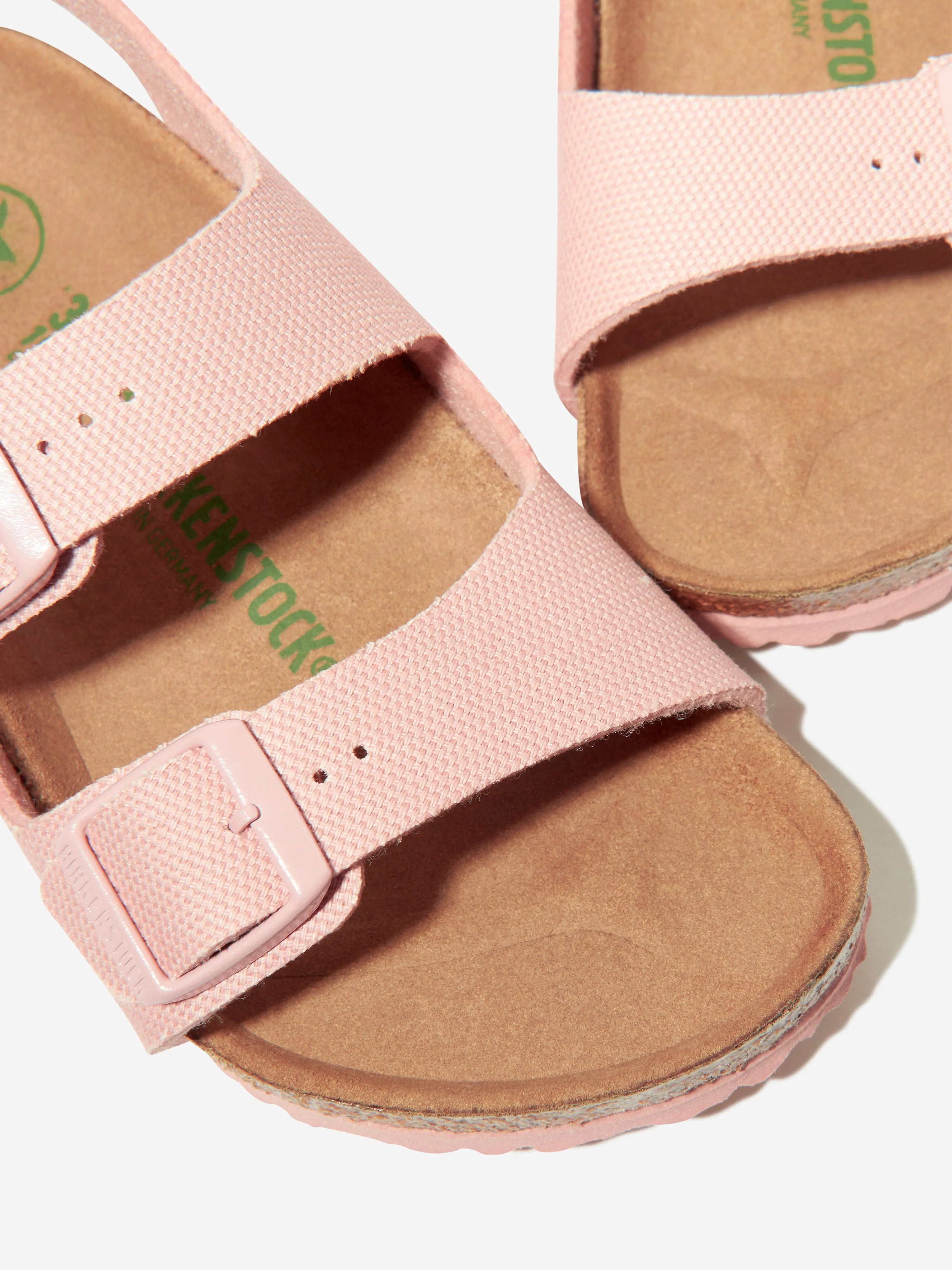 BIRKENSTOCK Girls Milano TEX Canvas Sandals in Pink