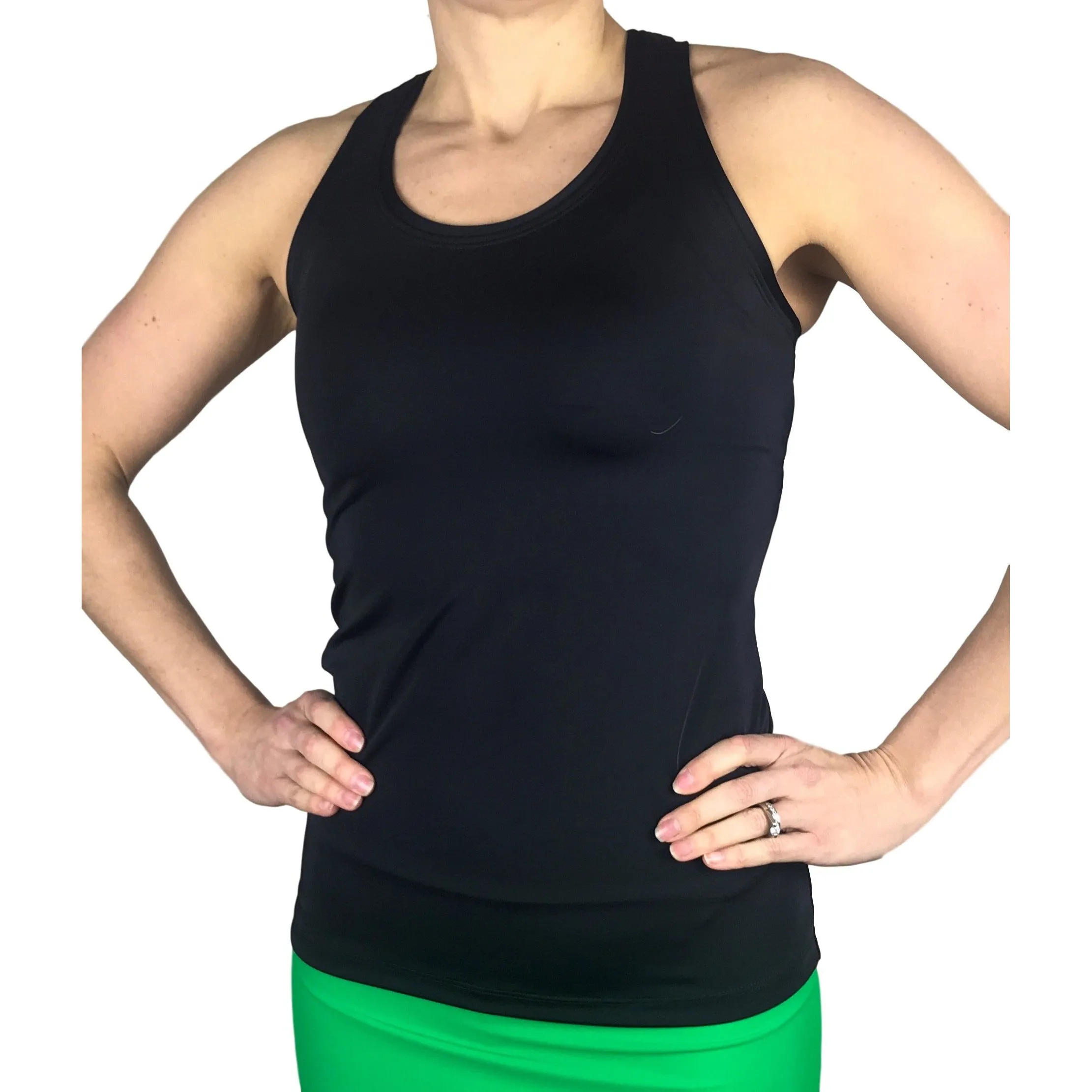 Black Racerback Athletic Tank