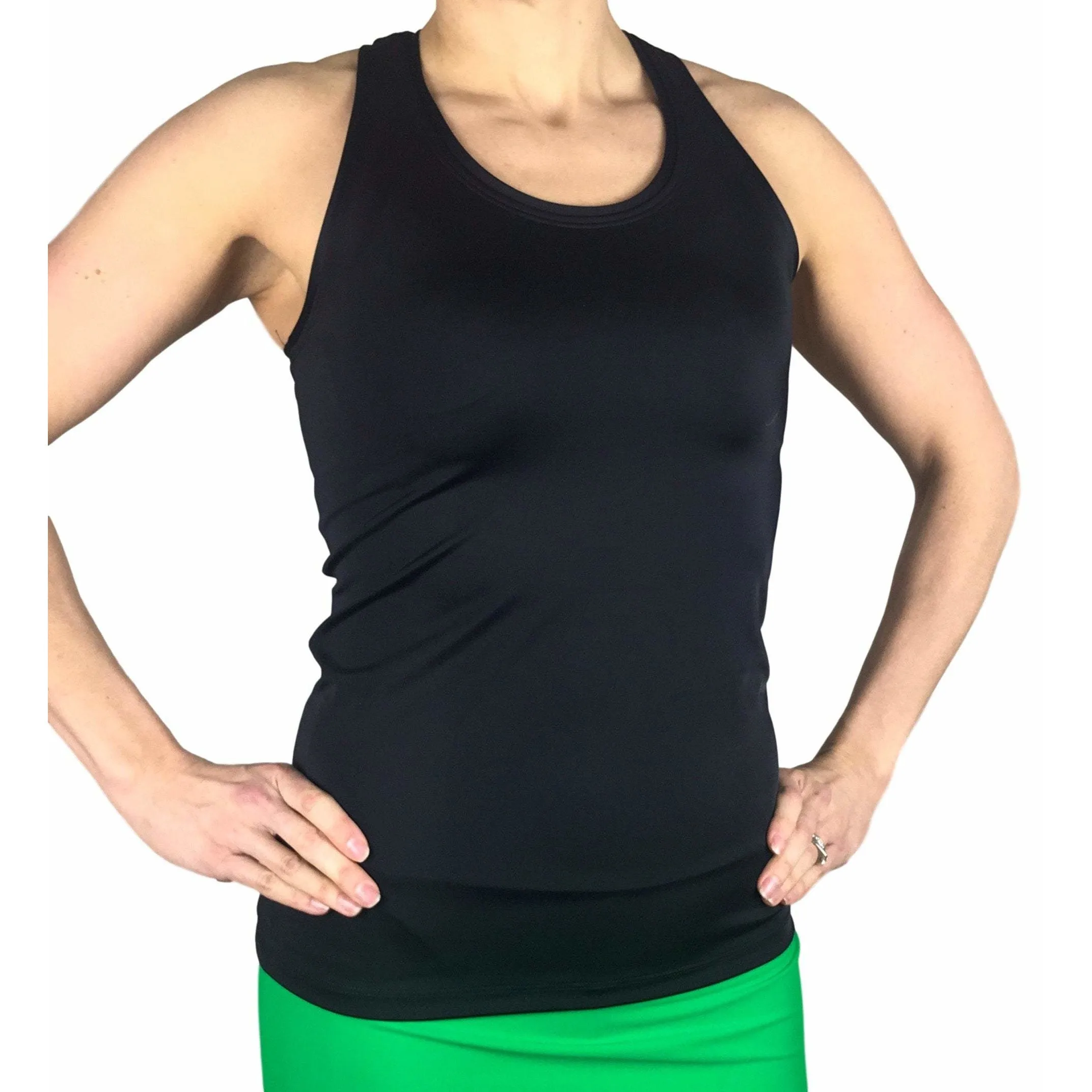 Black Racerback Athletic Tank