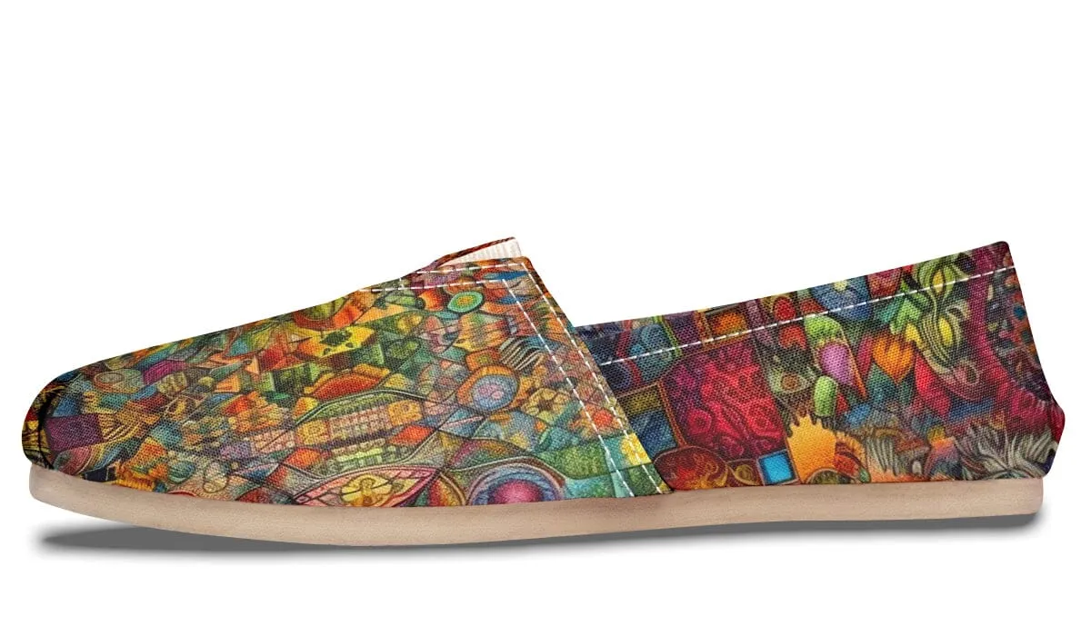 Blotter Patch Art Casual Slip on Shoes