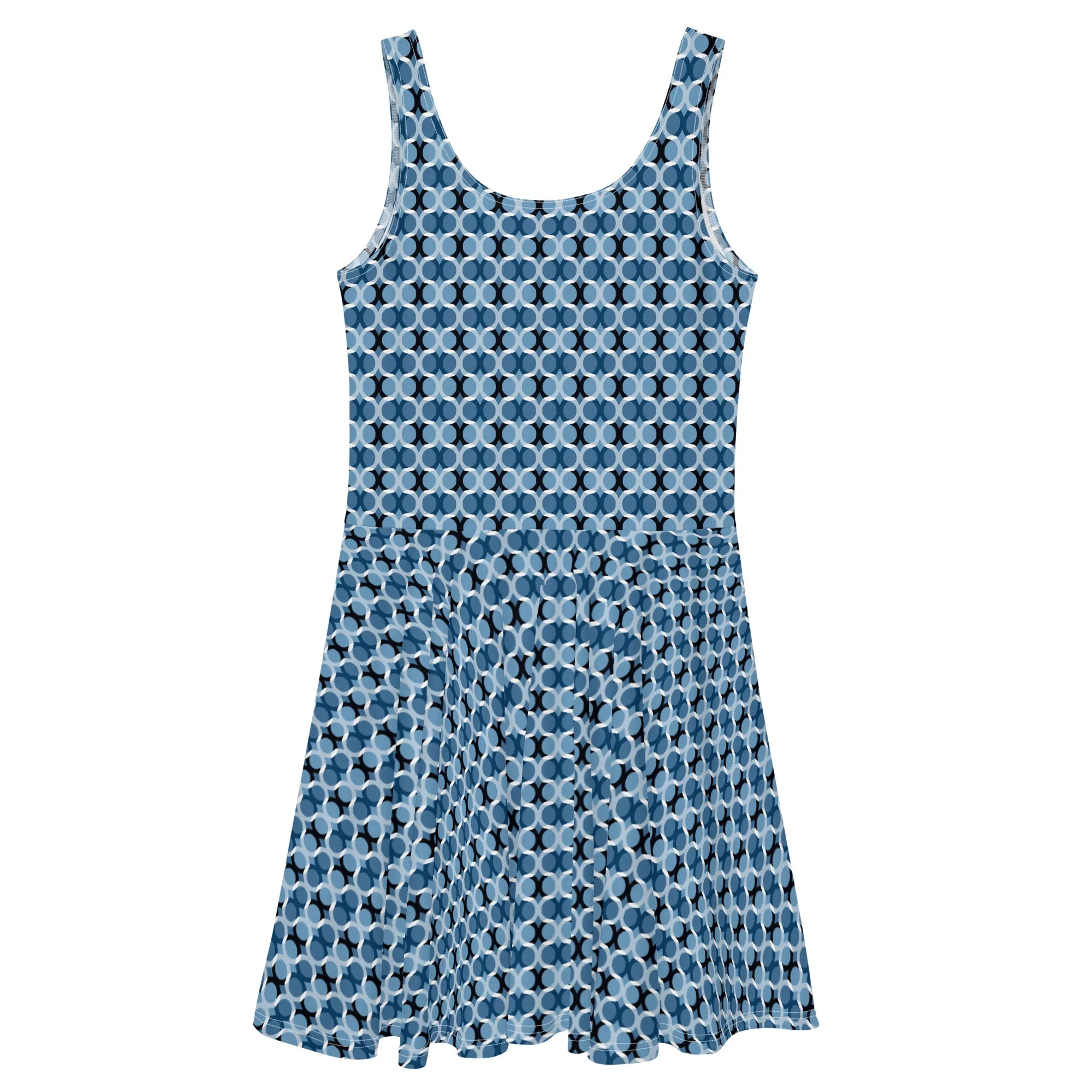 Blue Circles Travel Dress