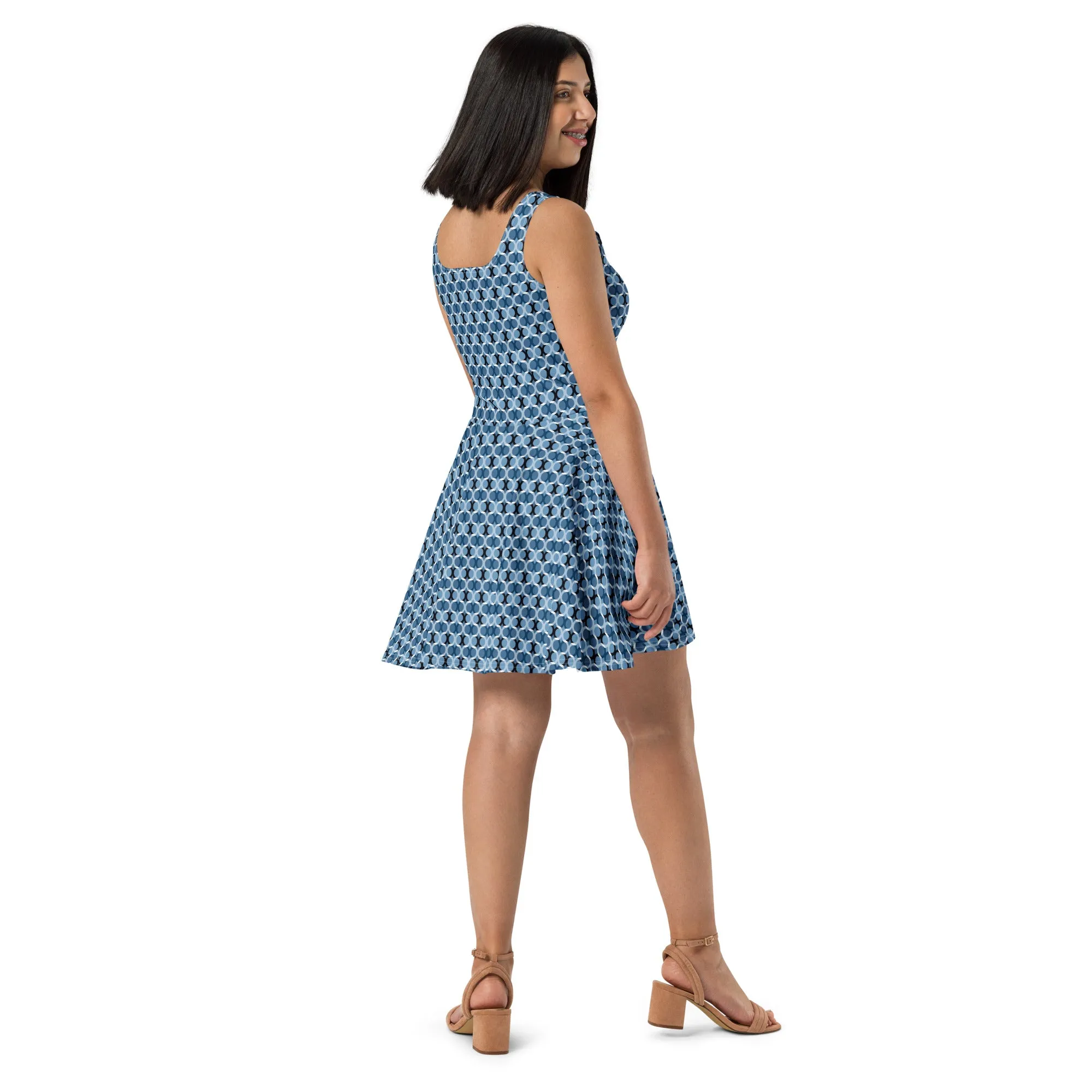 Blue Circles Travel Dress