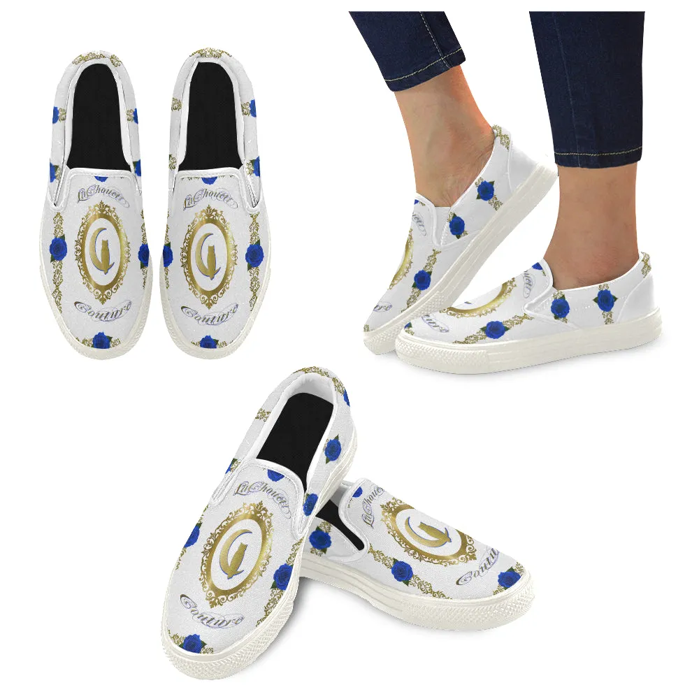 BLUE ROSES LCC1 Men's Unusual Slip-on Canvas Shoes