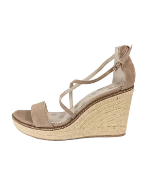 Boden, Women's Strappy Suede Espadrille Wedge, Taupe, Size 10.5 (42UK)