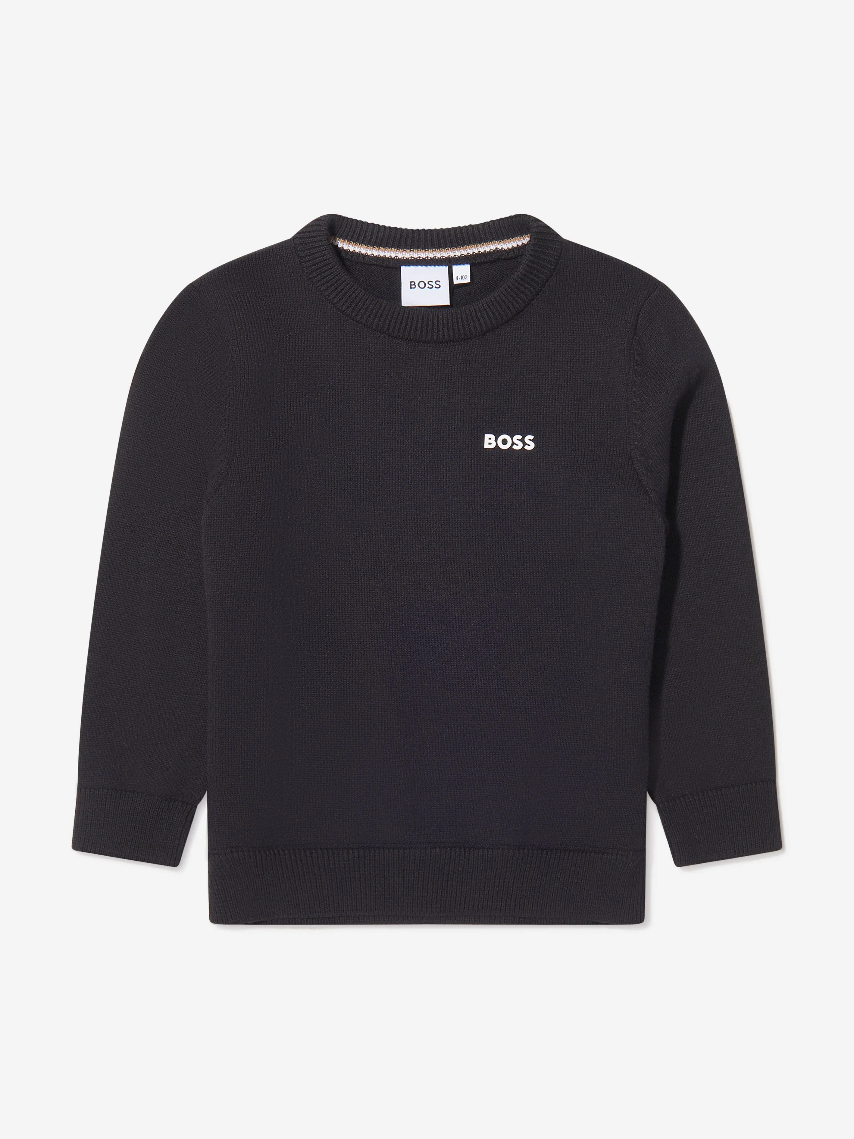 BOSS Boys Knitted Logo Jumper