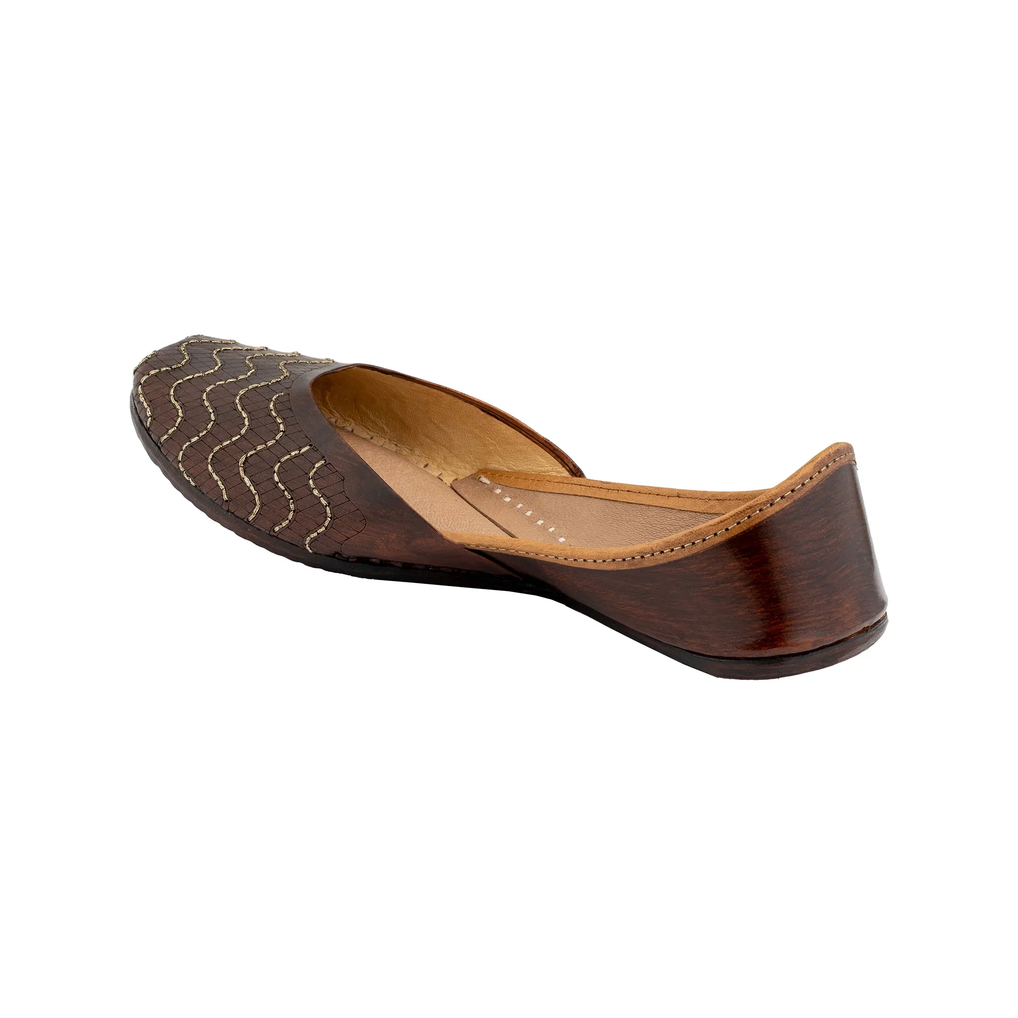 Brown Choco Women's Kolhapuri Leather Jutti