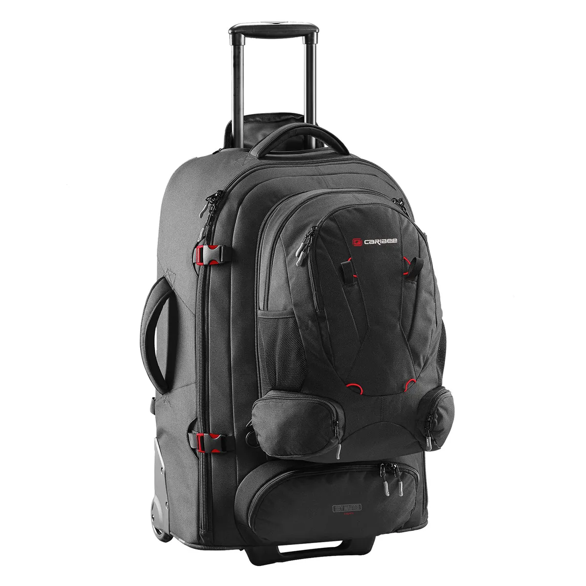 Caribee - Skymaster III 80L Wheeled Travel Backpack - Black