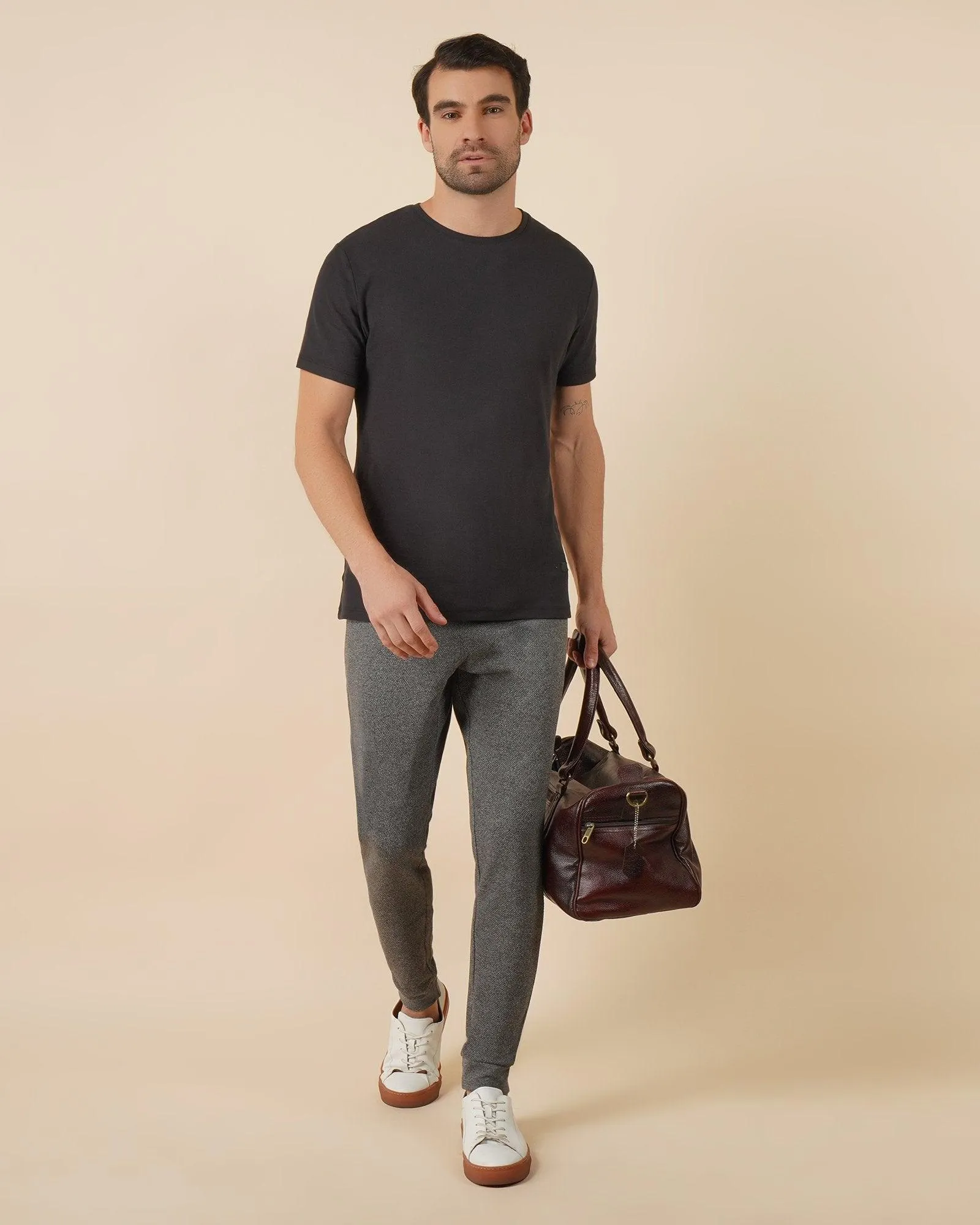 Casual Dark Grey Solid Jogger - George