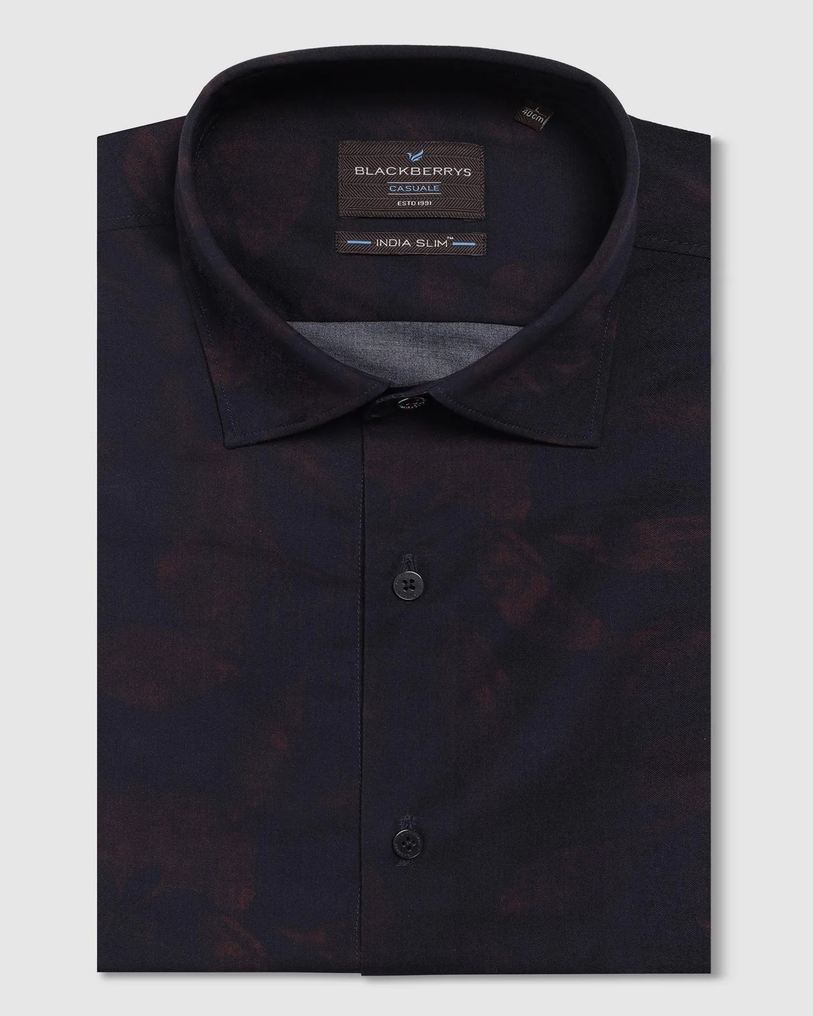 Casual Rust Printed Shirt - Nino