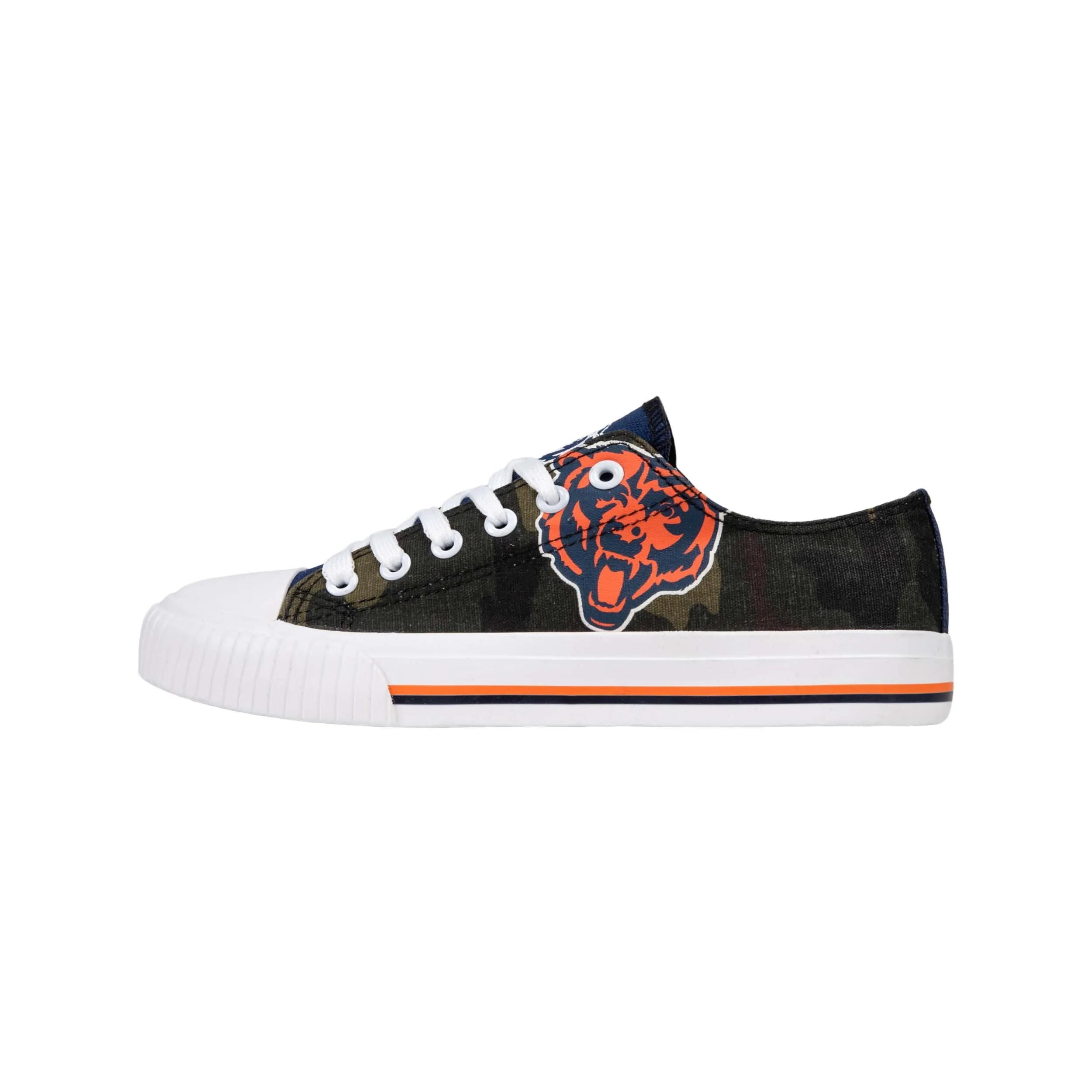 Chicago Bears NFL Womens Camo Low Top Canvas Shoes