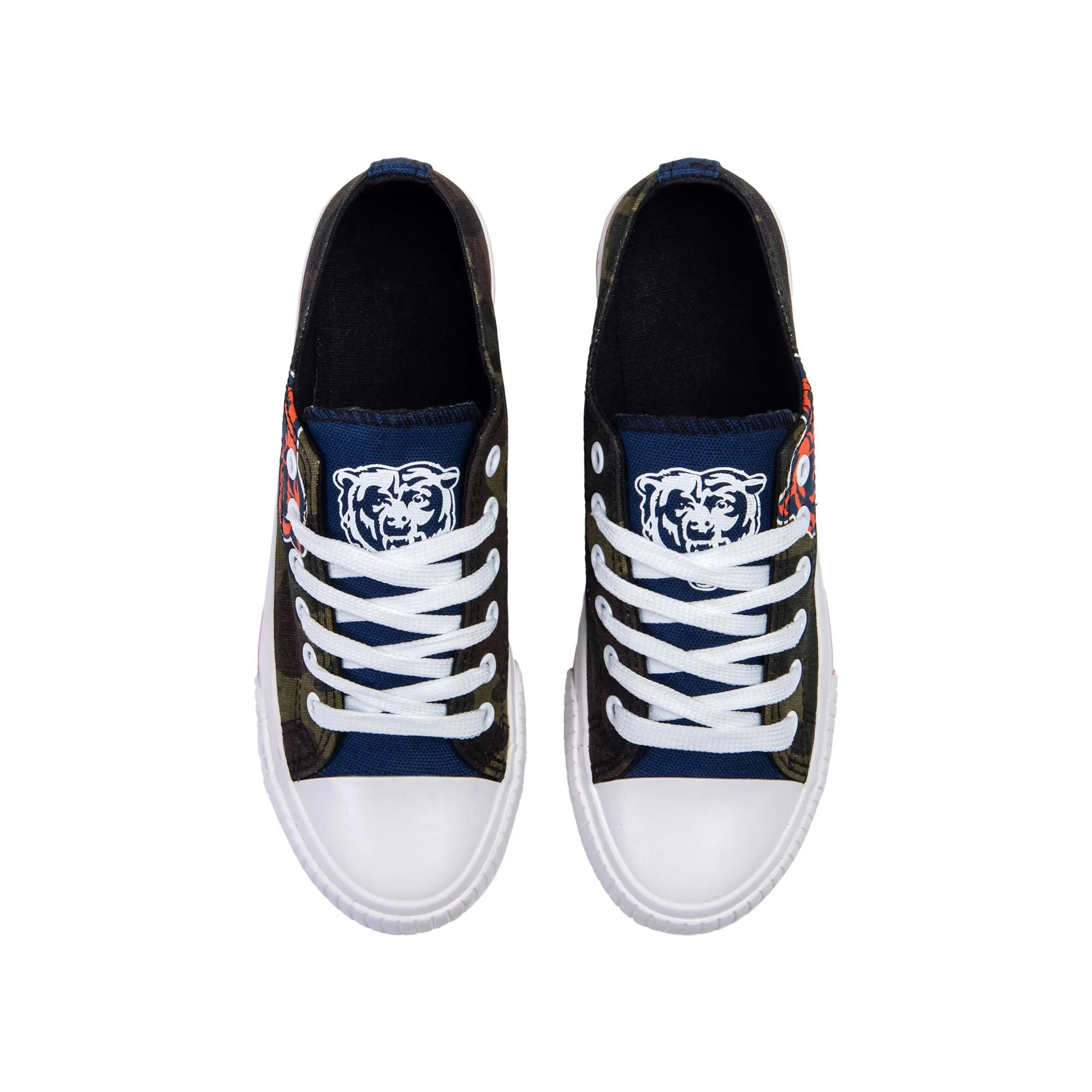 Chicago Bears NFL Womens Camo Low Top Canvas Shoes