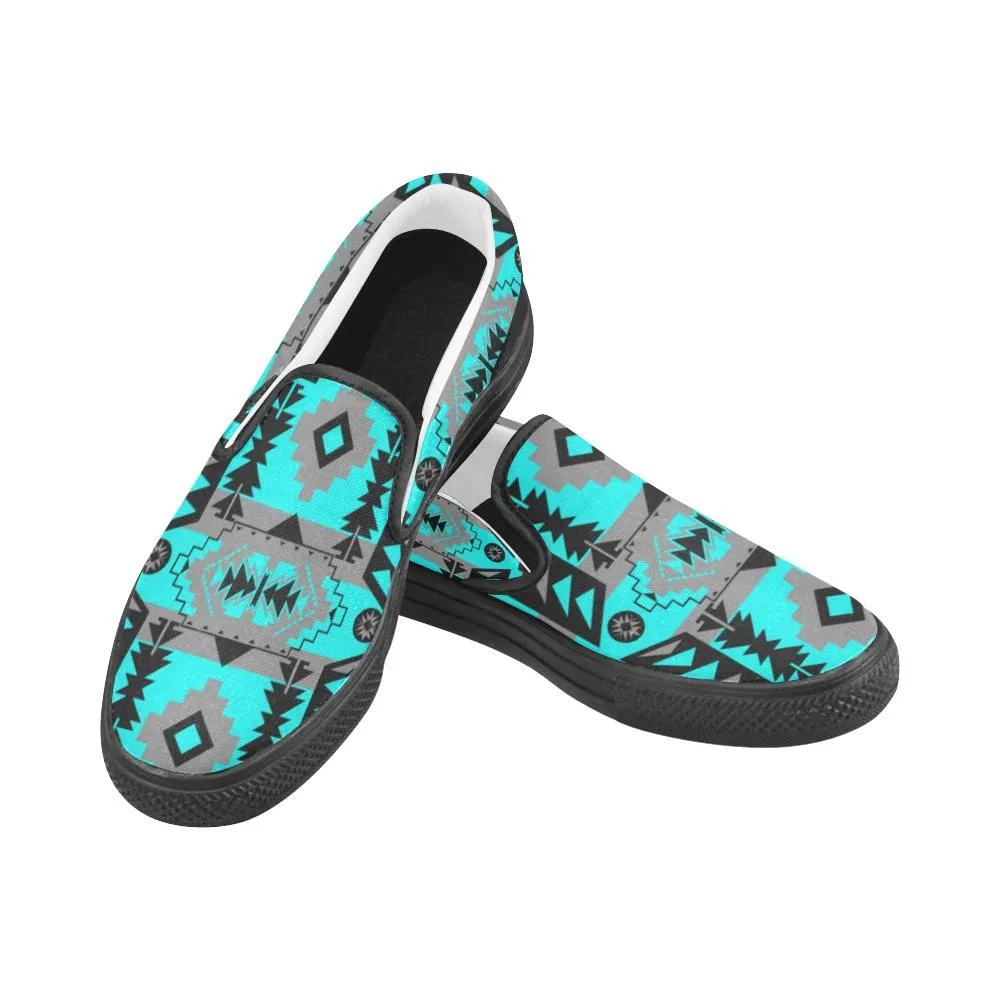 Chiefs Mountain Sky Men's Unusual Slip-on Canvas Shoes