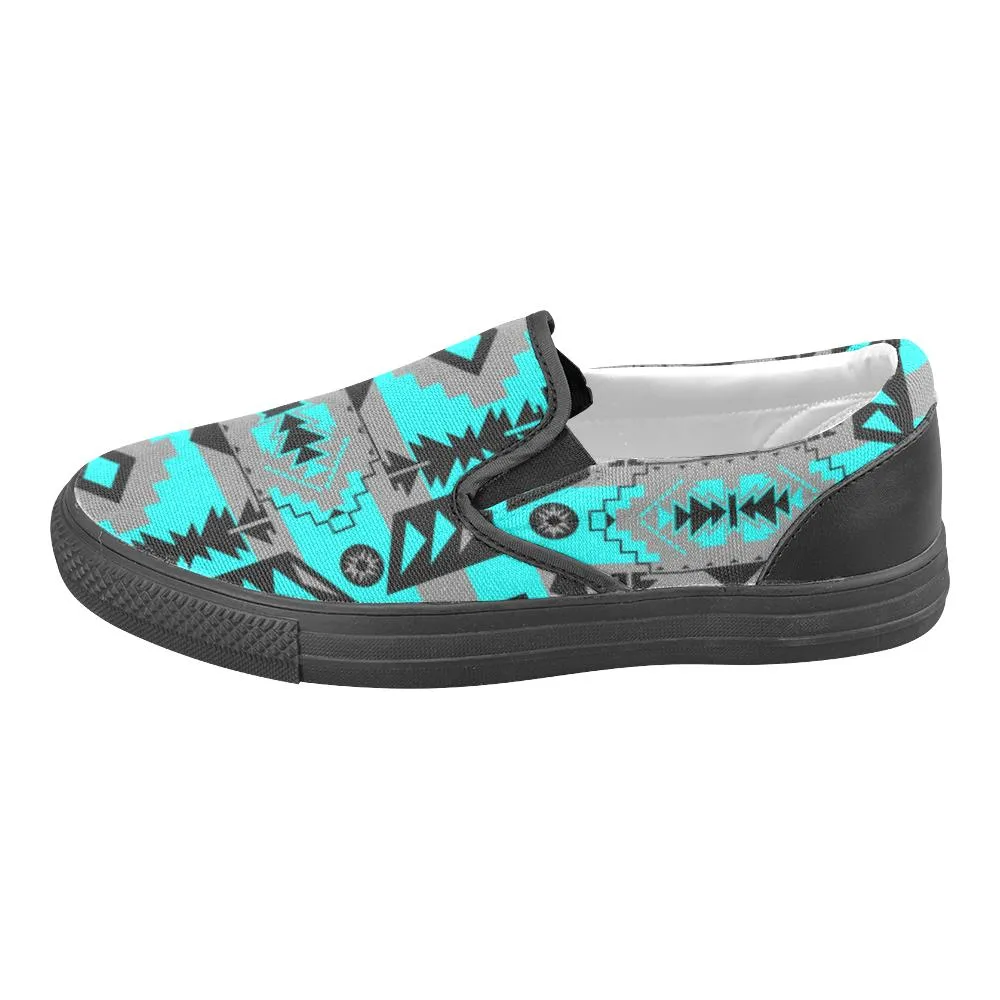 Chiefs Mountain Sky Men's Unusual Slip-on Canvas Shoes